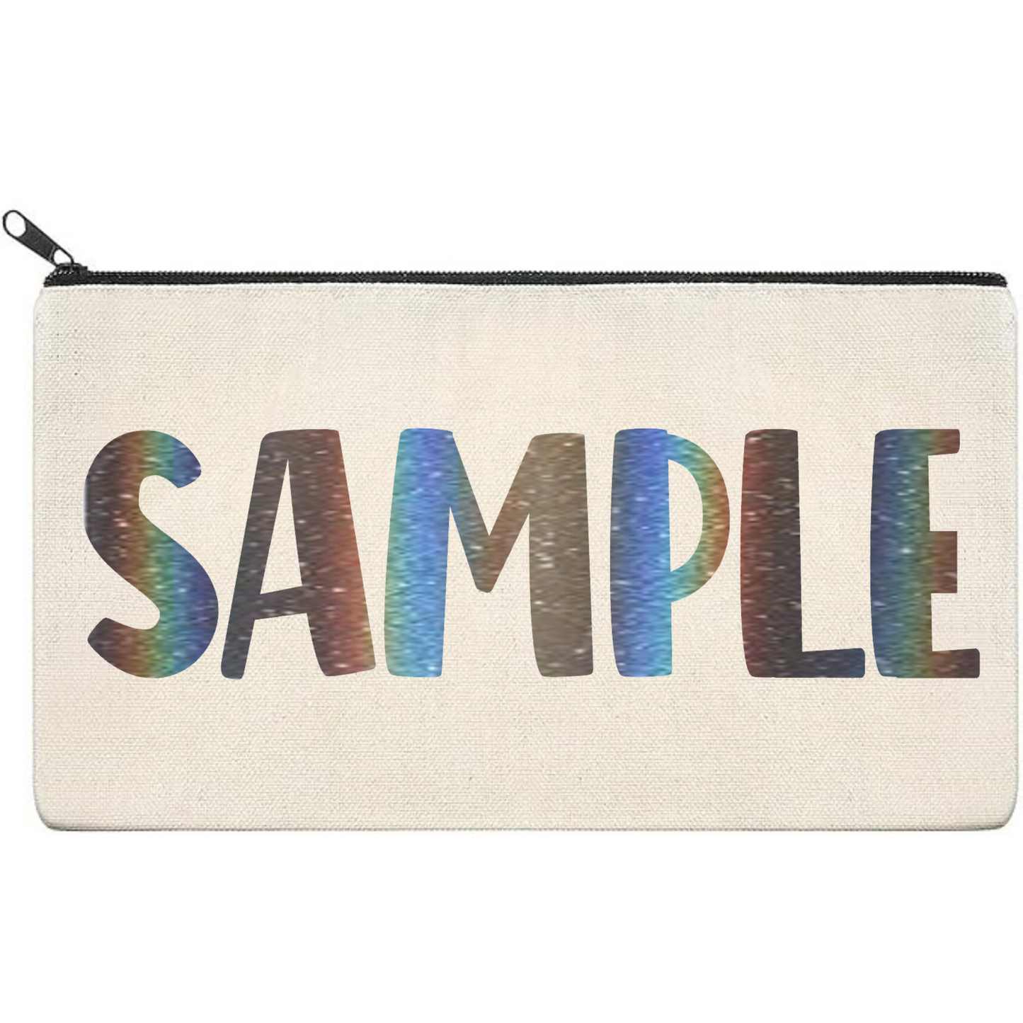 Canvas Pouch with Holographic Writing