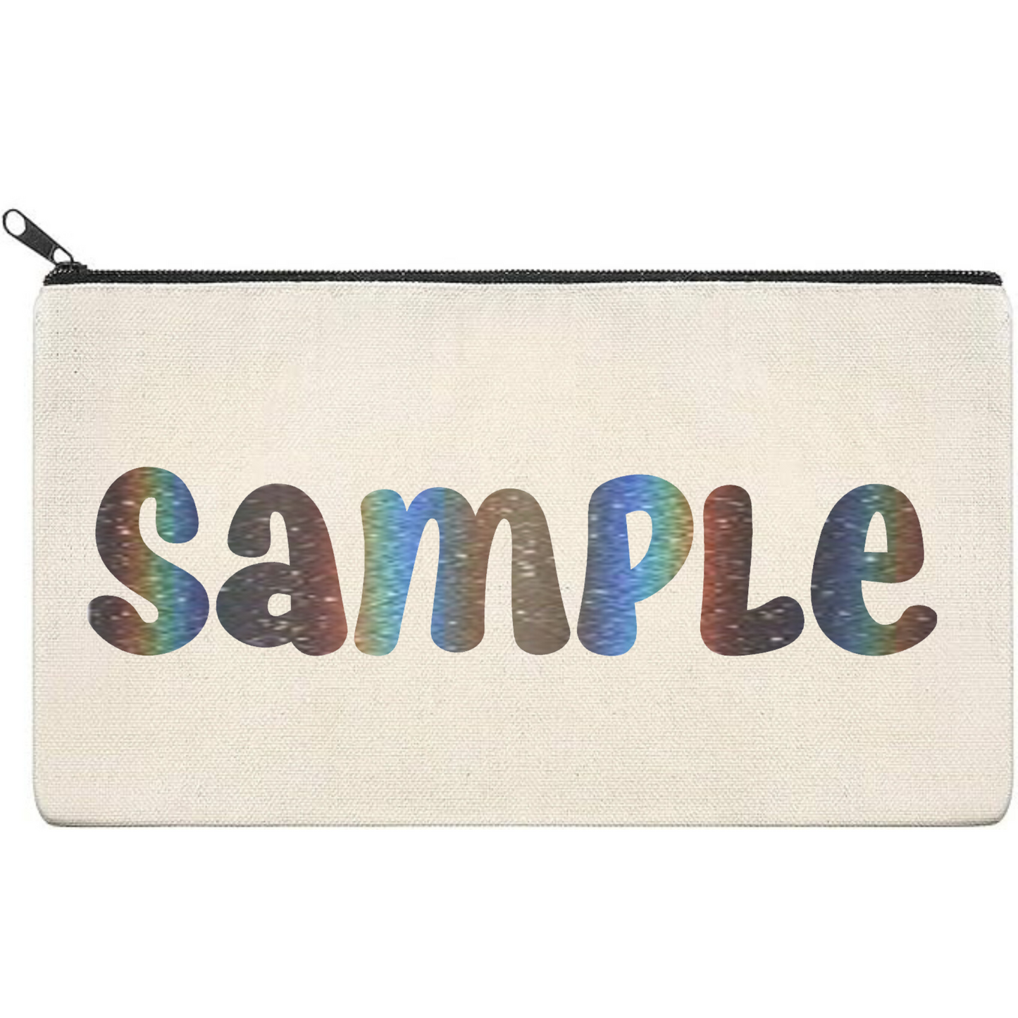 Canvas Pouch with Holographic Writing