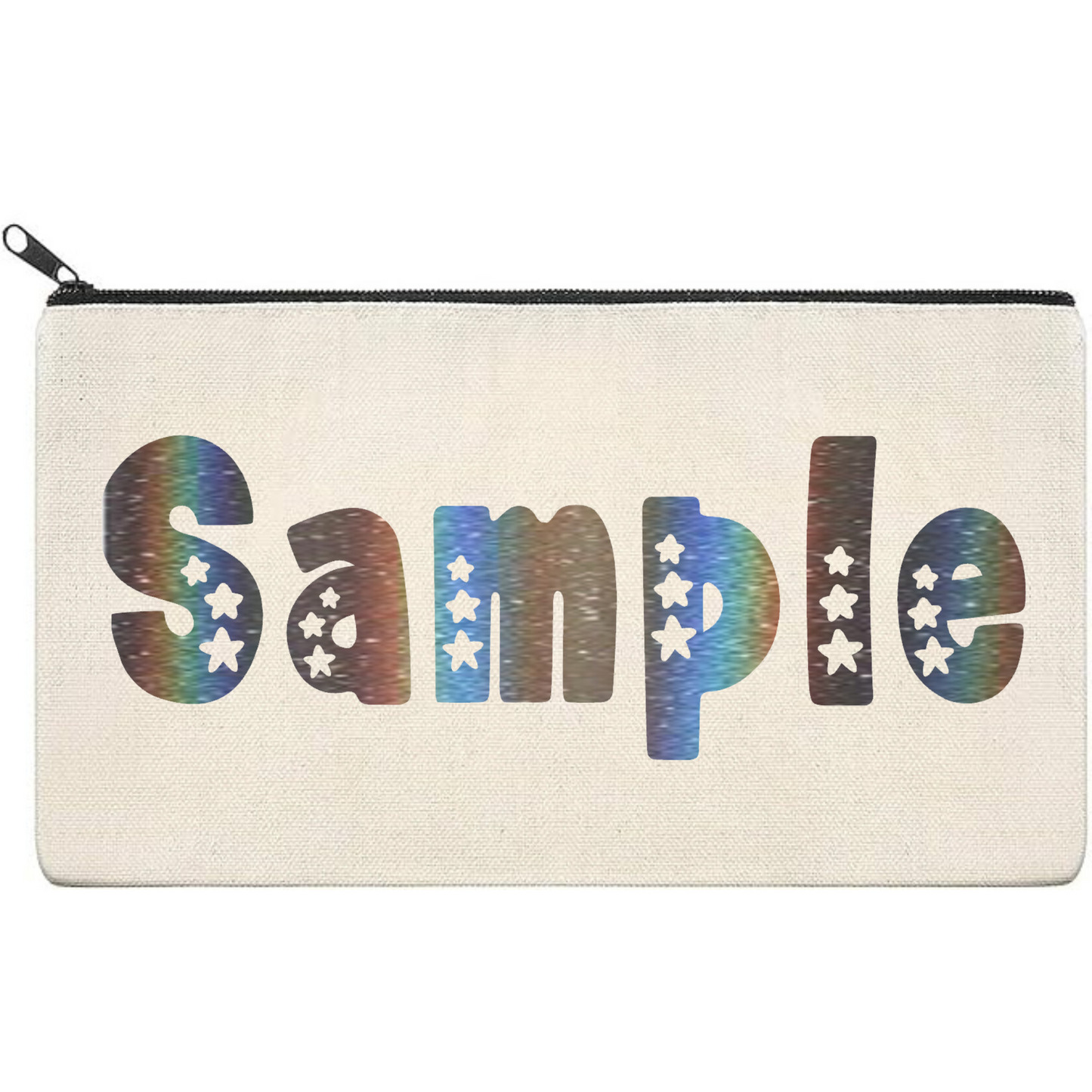 Canvas Pouch with Holographic Writing