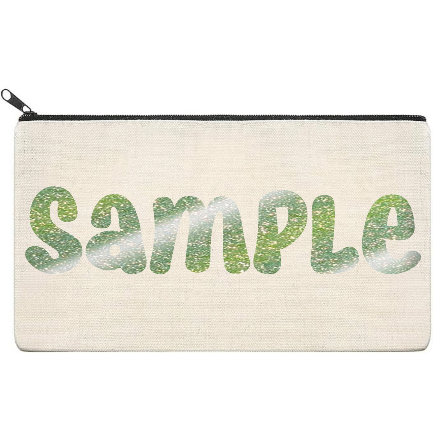 Canvas Pouch with Patterned Writing