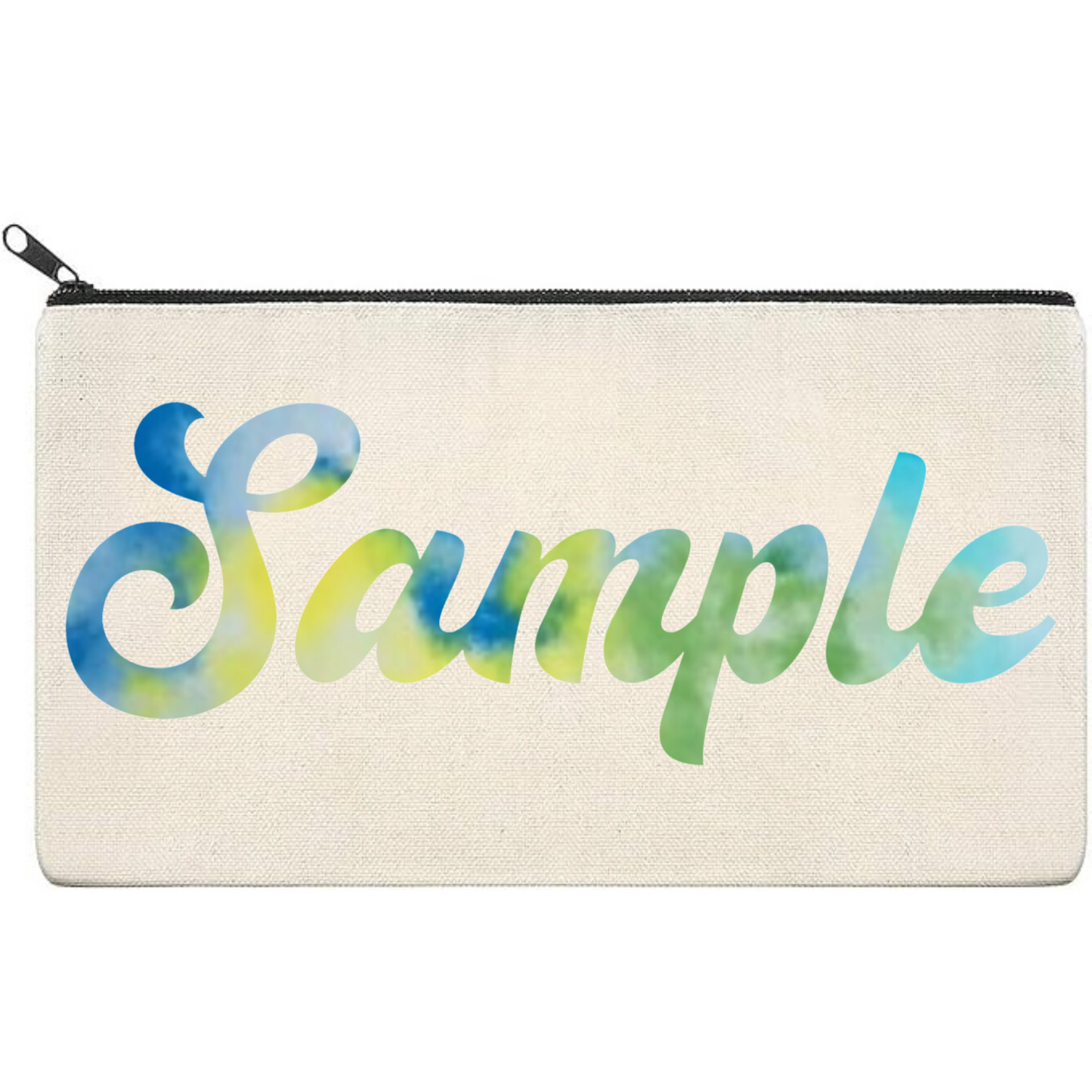 Canvas Pouch with Patterned Writing