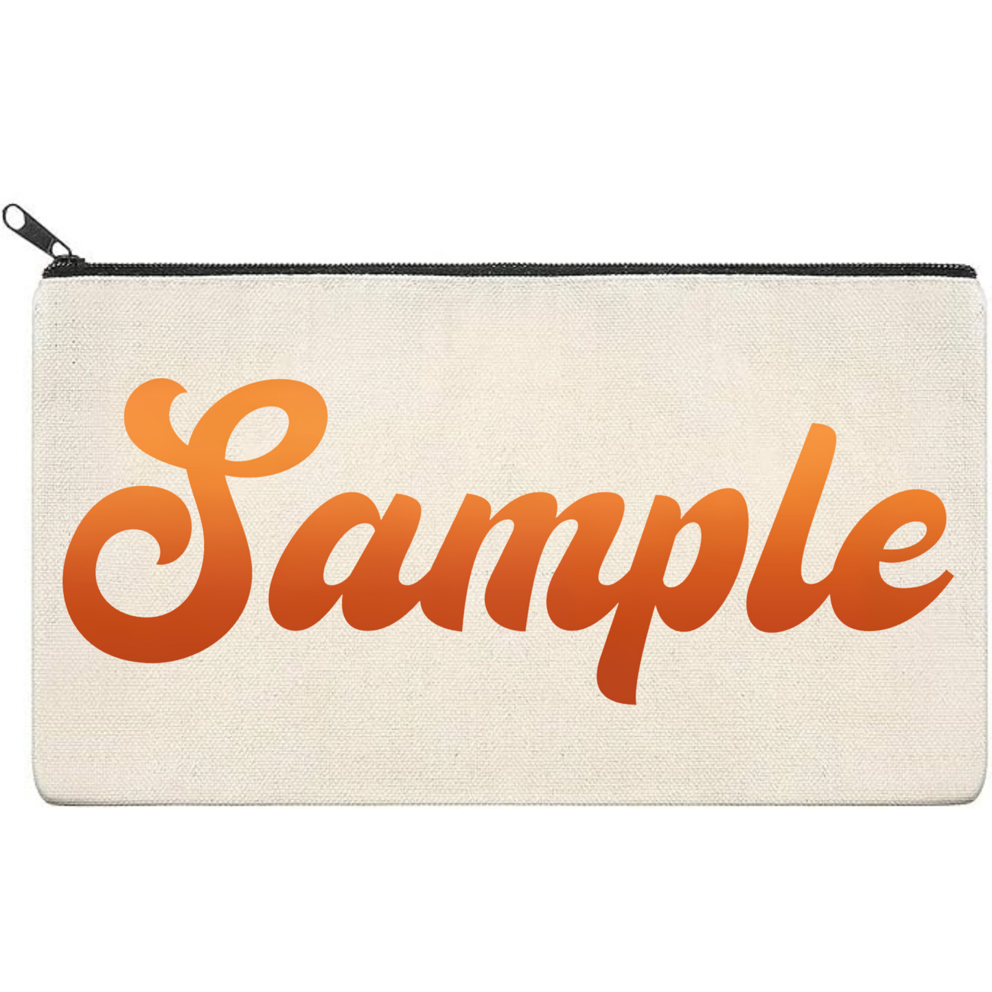 Canvas Pouch with Chrome Writing