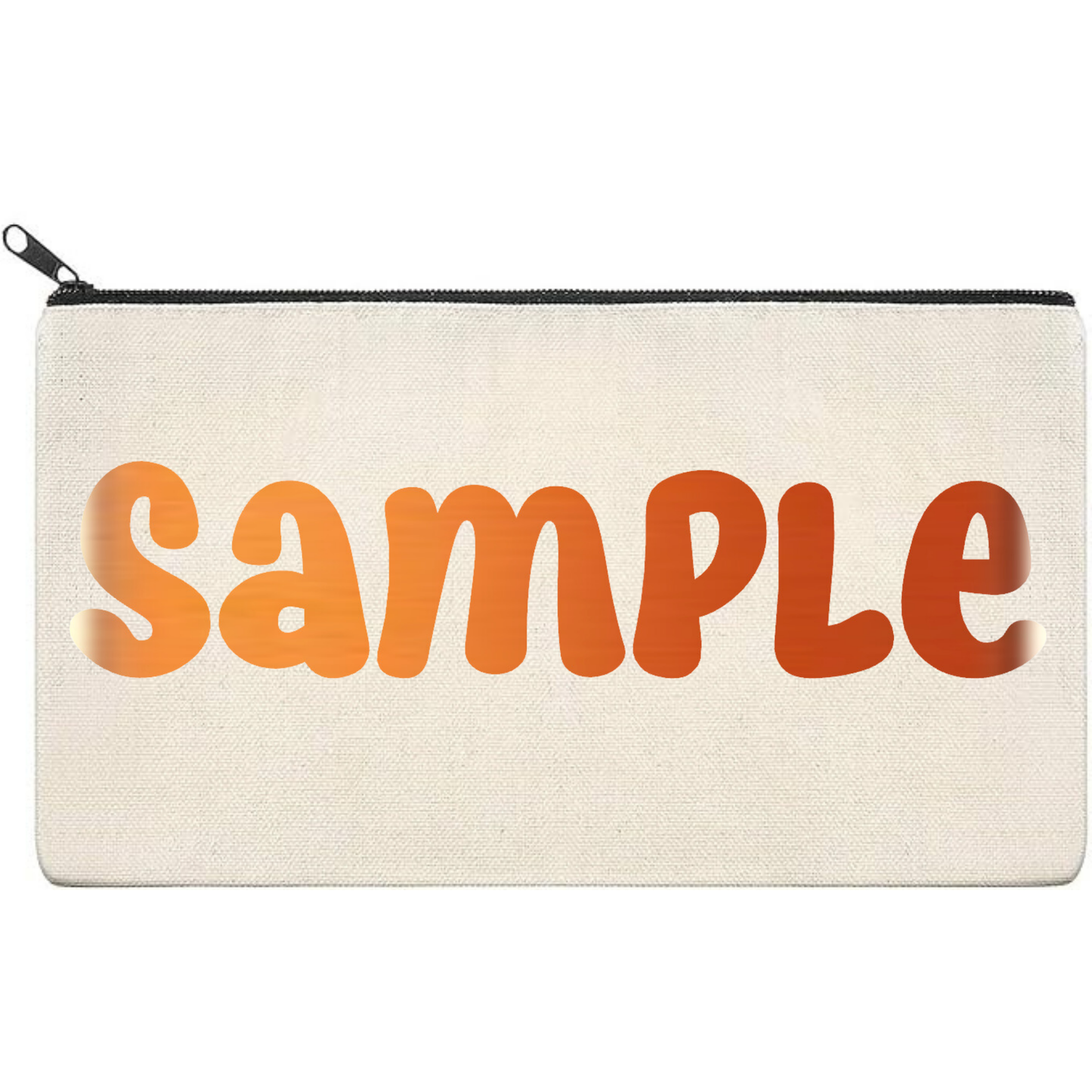 Canvas Pouch with Chrome Writing