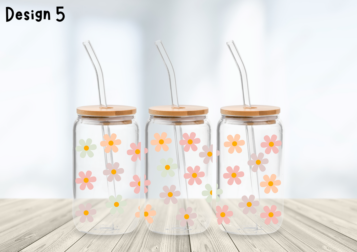 Flowers Glass Can