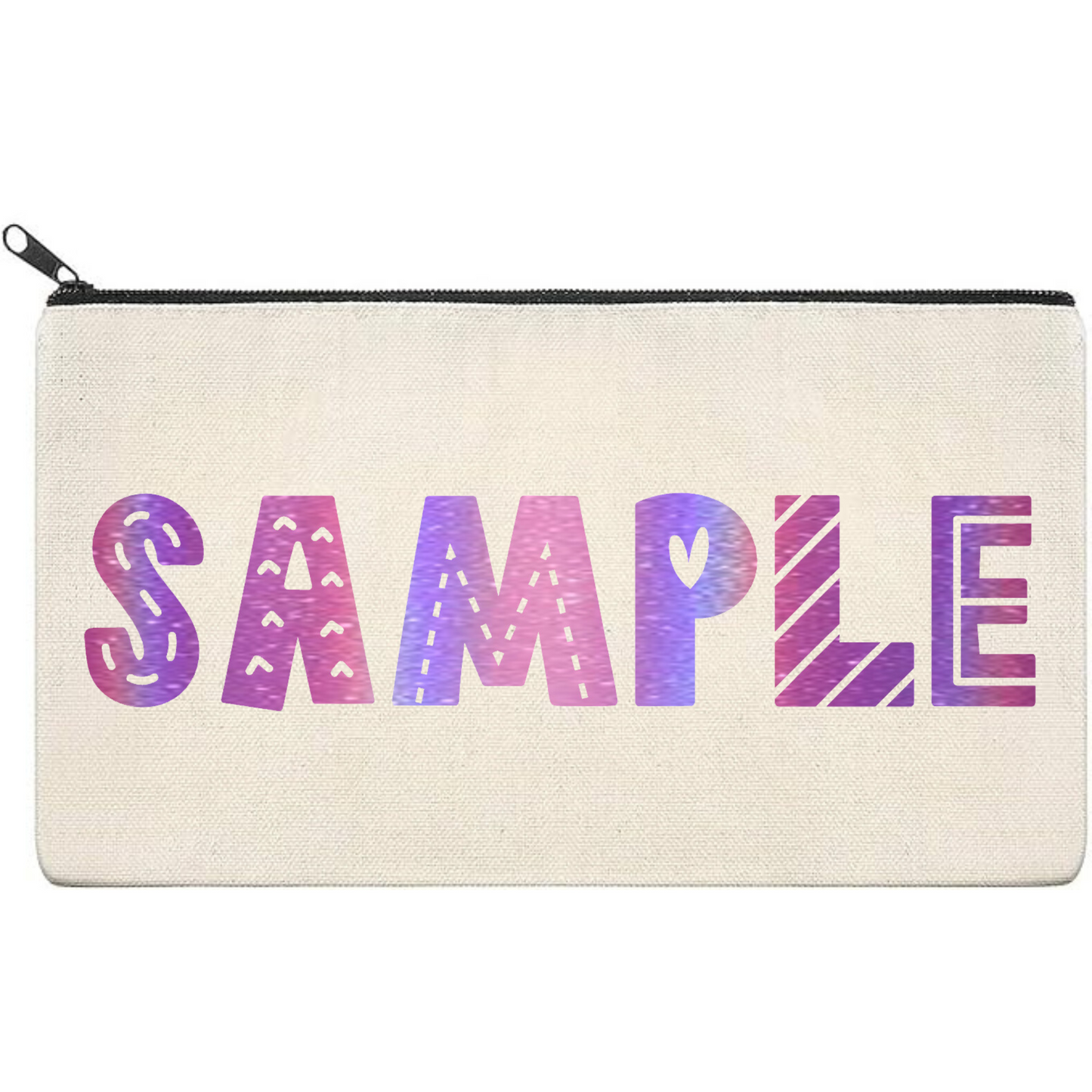 Canvas Pouch with Holographic Writing