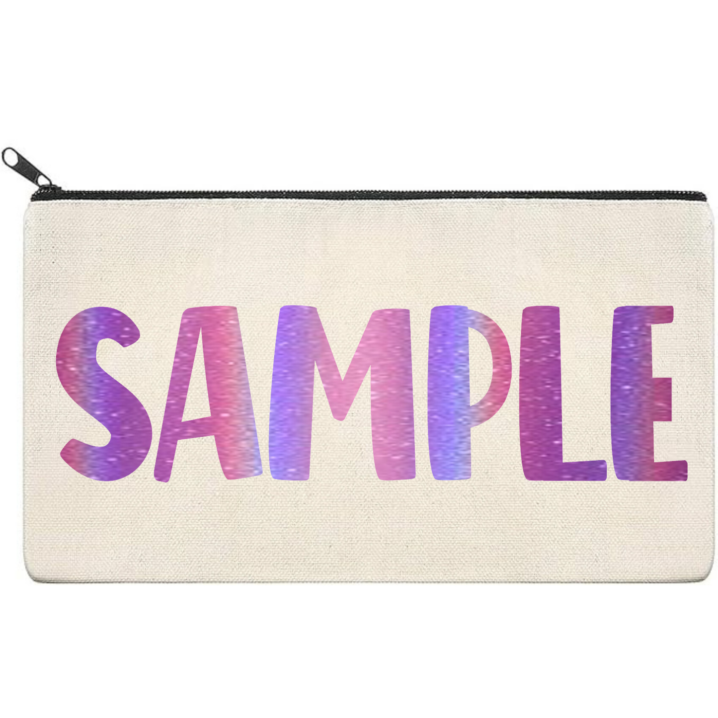 Canvas Pouch with Holographic Writing