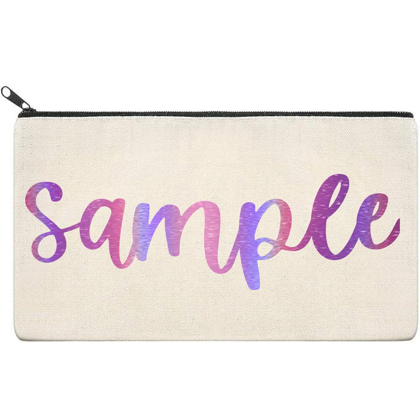 Canvas Pouch with Holographic Writing