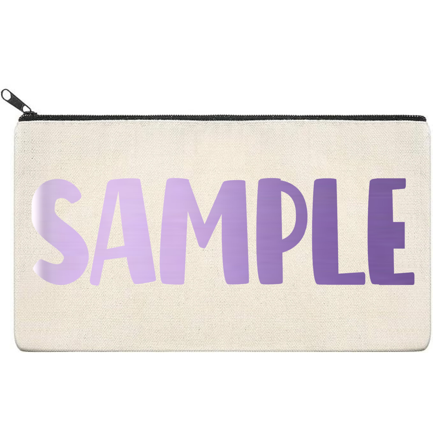 Canvas Pouch with Chrome Writing