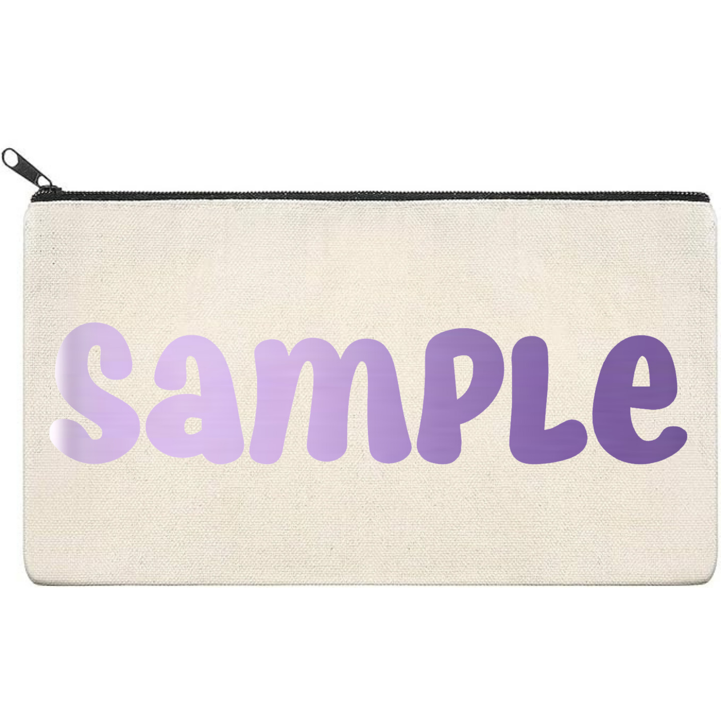 Canvas Pouch with Chrome Writing