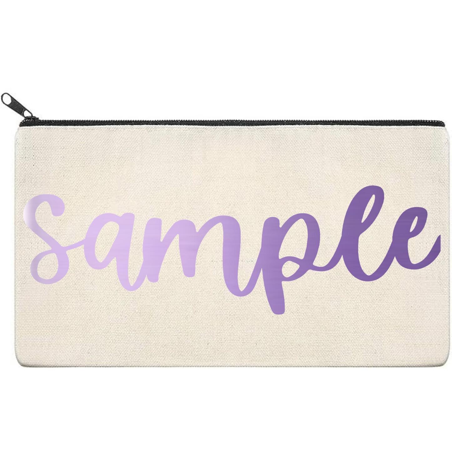 Canvas Pouch with Chrome Writing