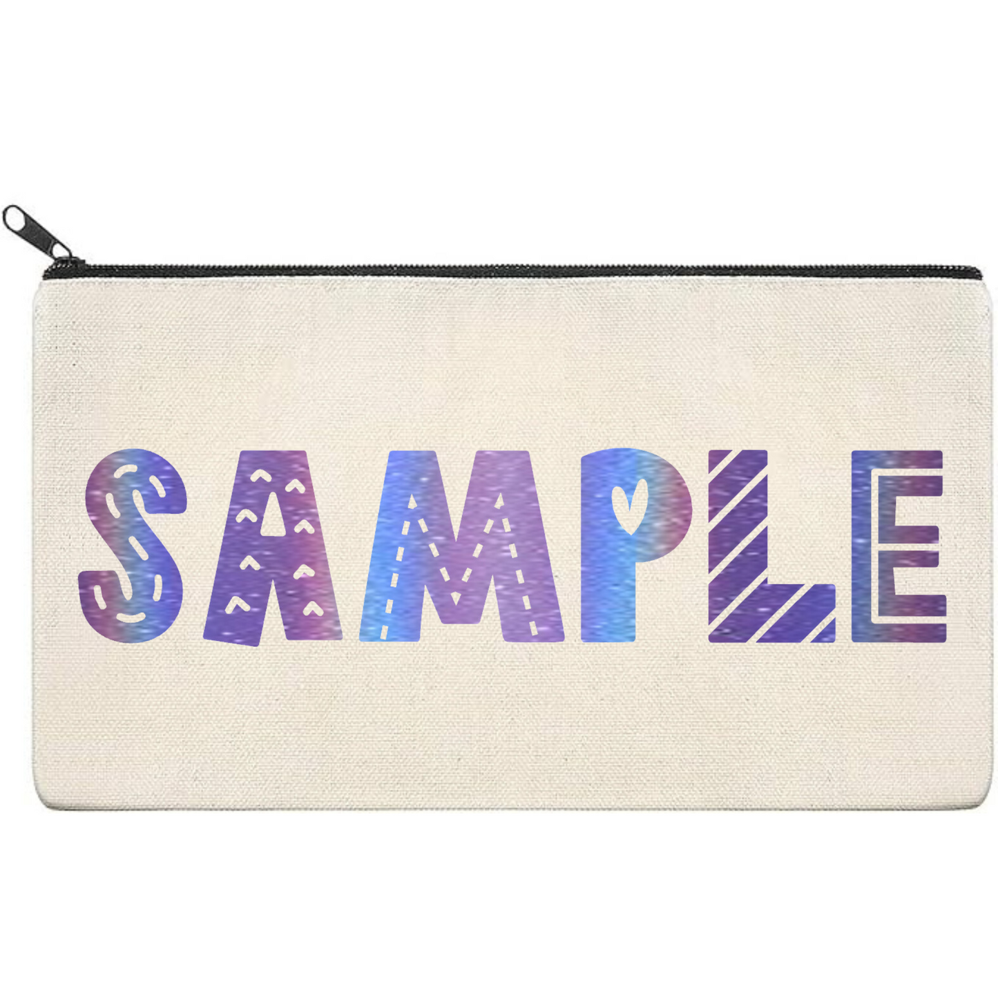 Canvas Pouch with Holographic Writing