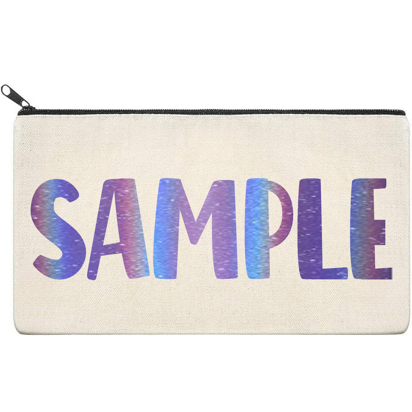 Canvas Pouch with Holographic Writing