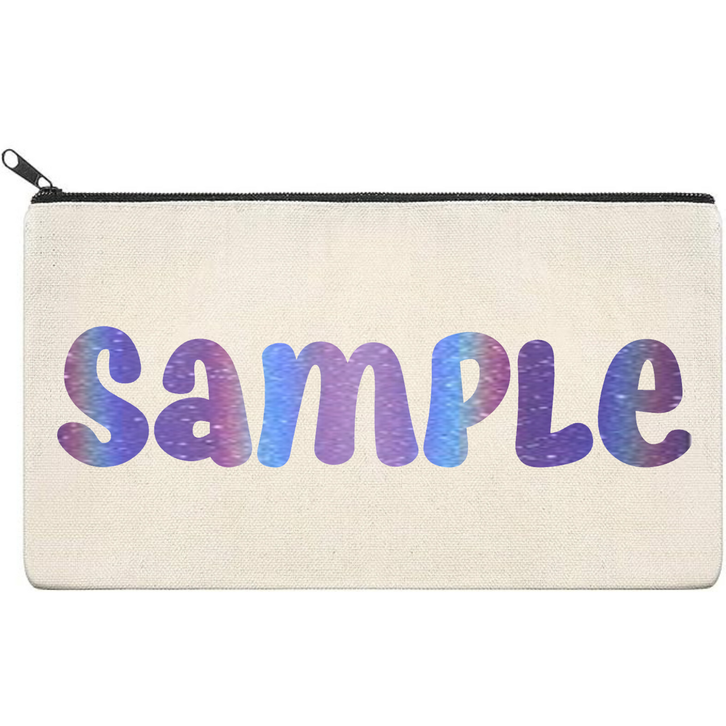 Canvas Pouch with Holographic Writing