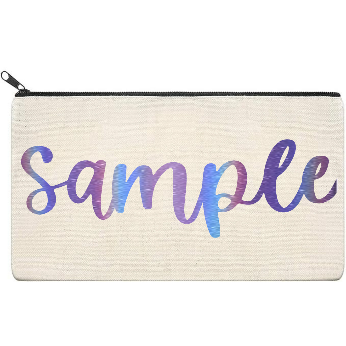 Canvas Pouch with Holographic Writing