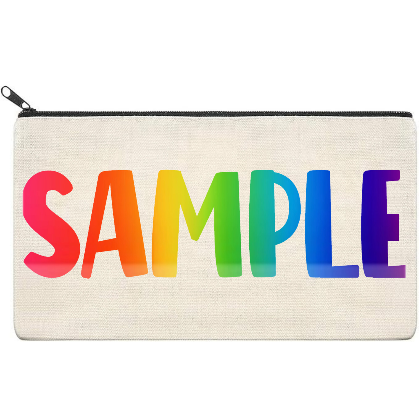 Canvas Pouch with Chrome Writing