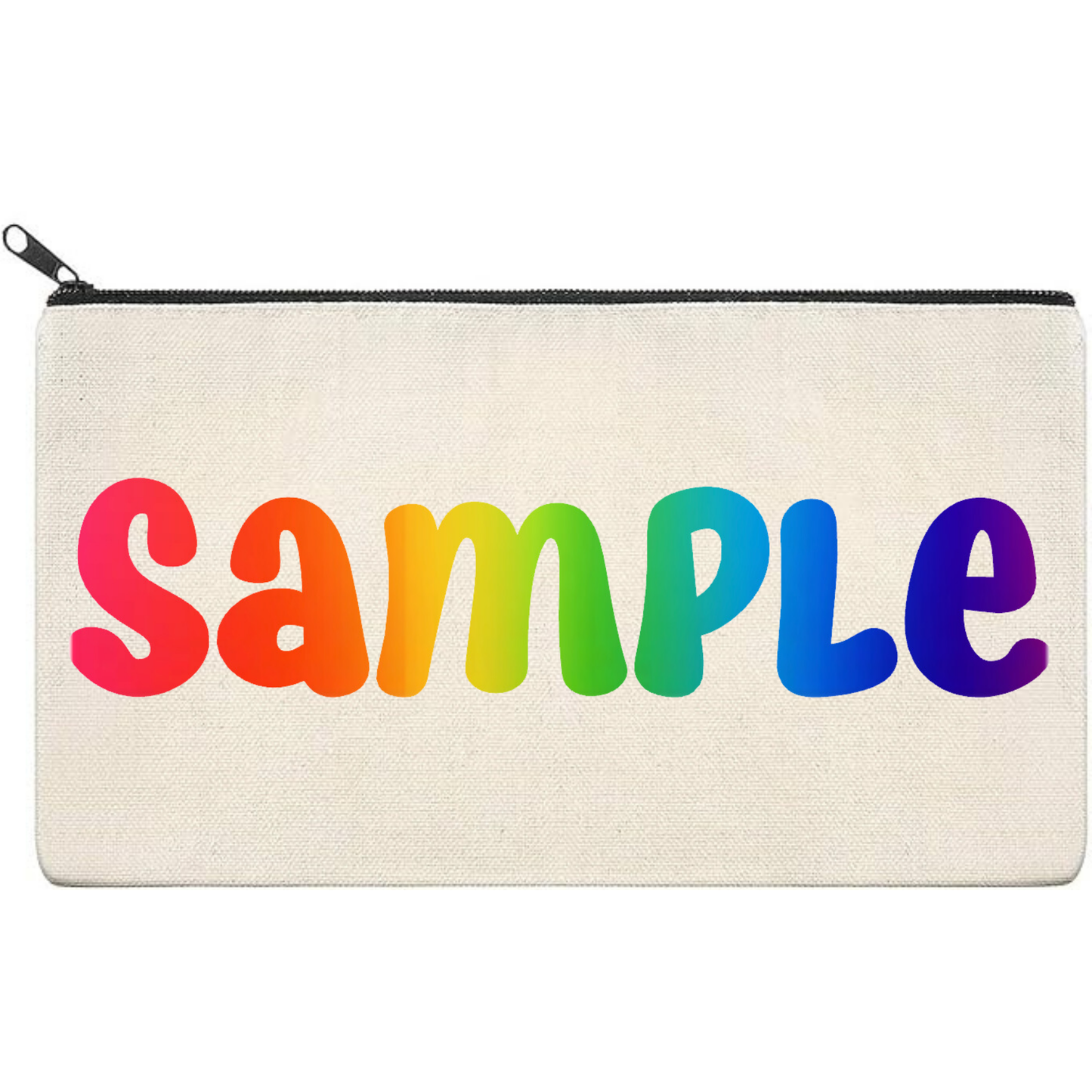 Canvas Pouch with Chrome Writing