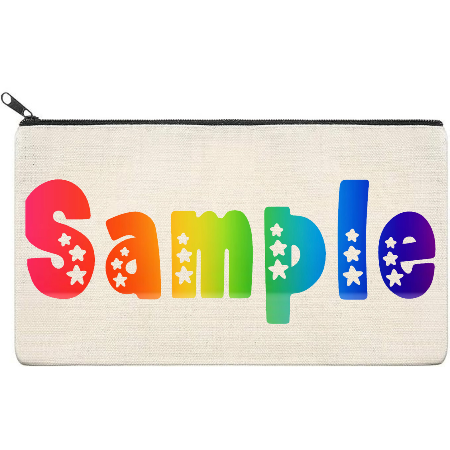 Canvas Pouch with Chrome Writing