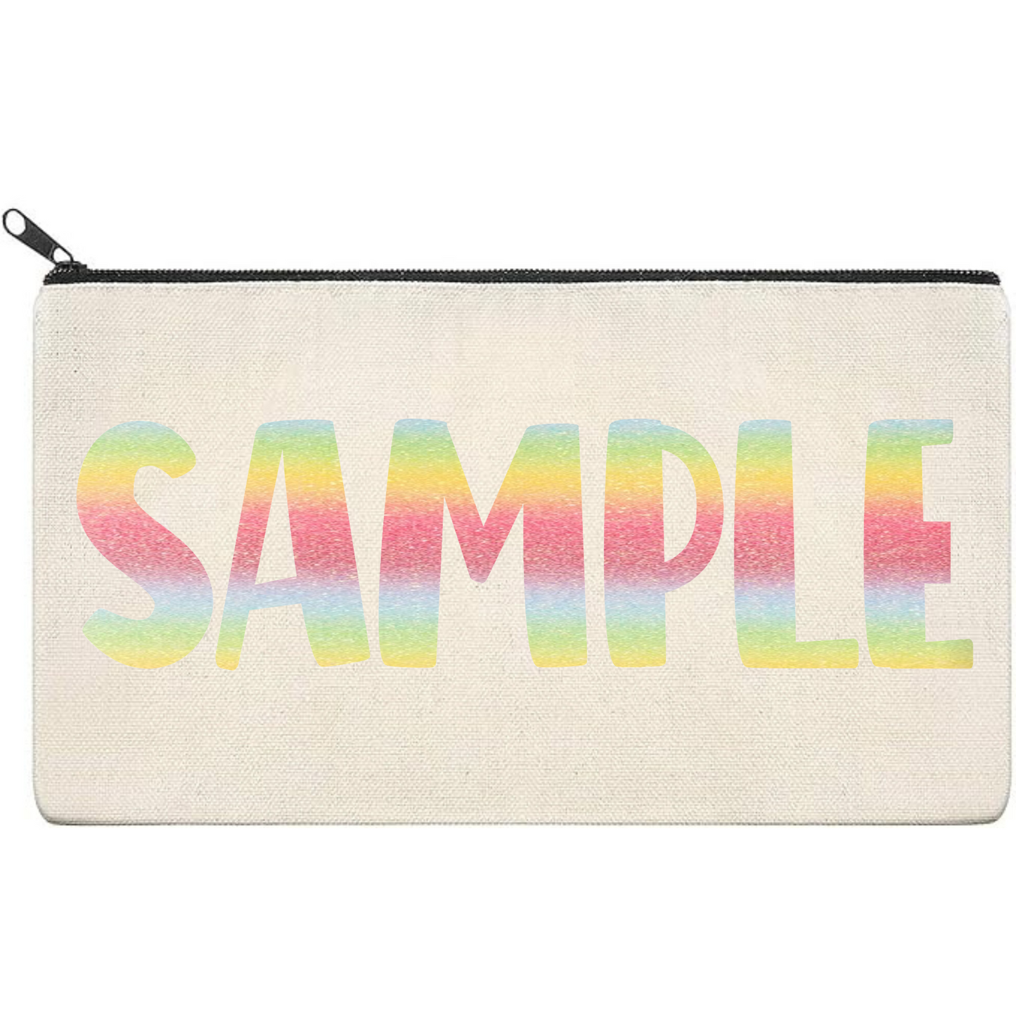 Canvas Pouch with Patterned Writing