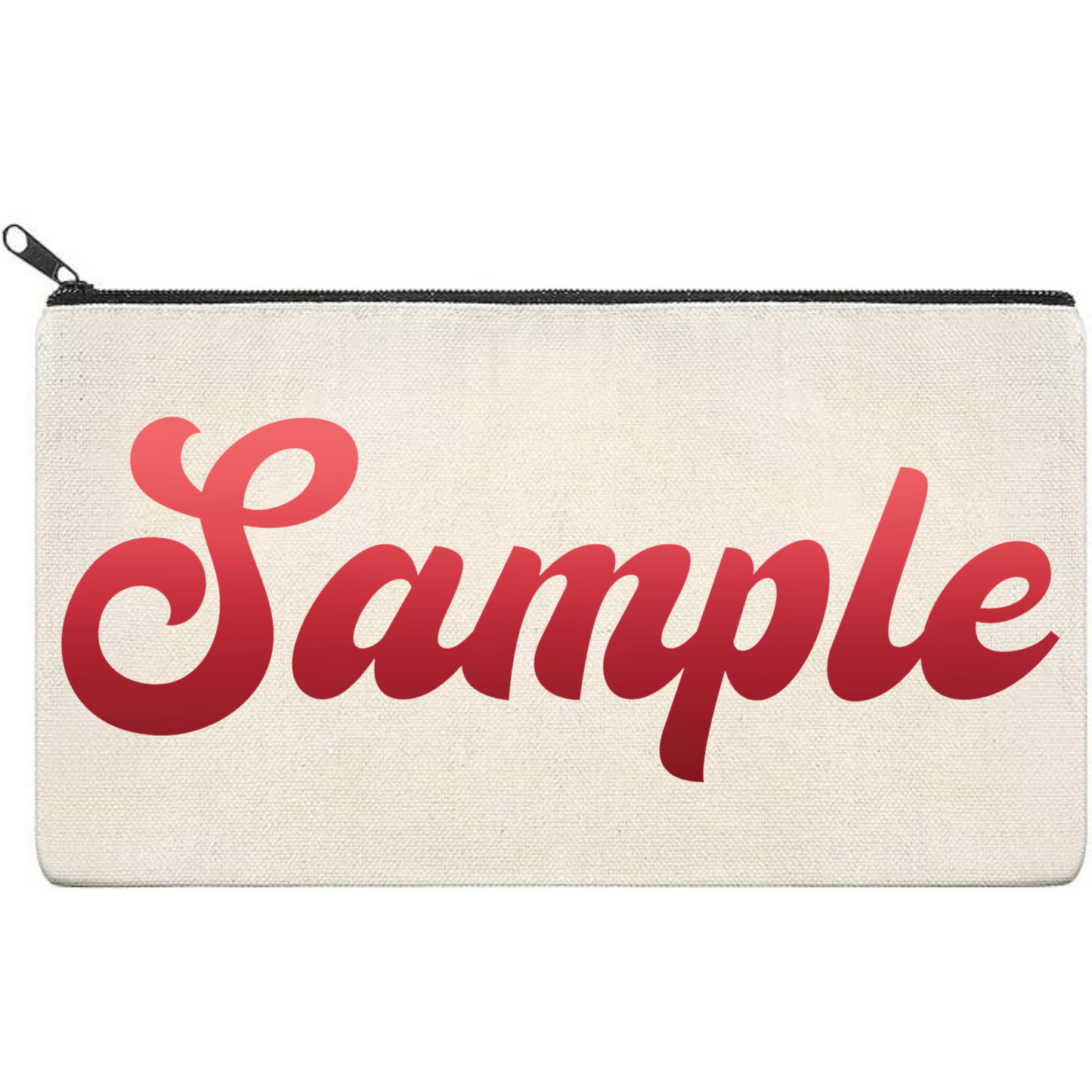 Canvas Pouch with Chrome Writing