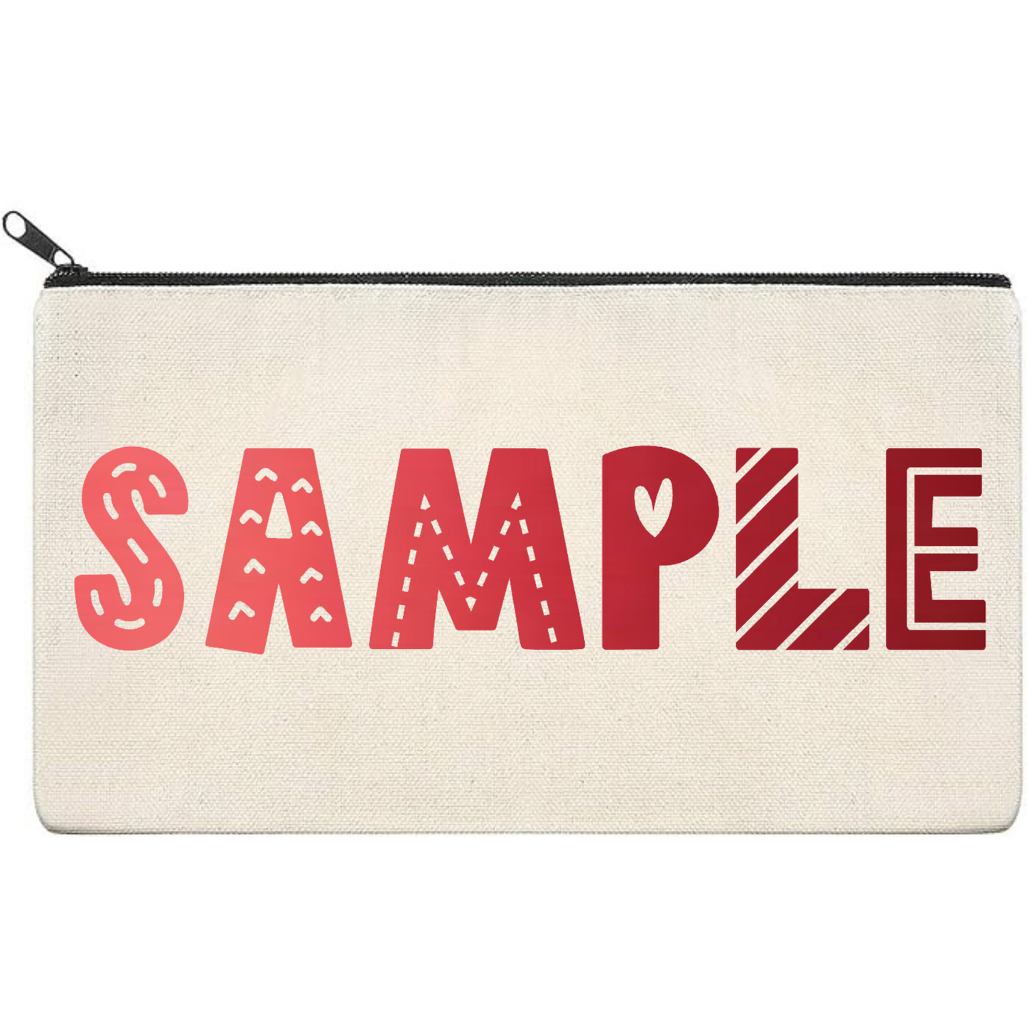 Canvas Pouch with Chrome Writing