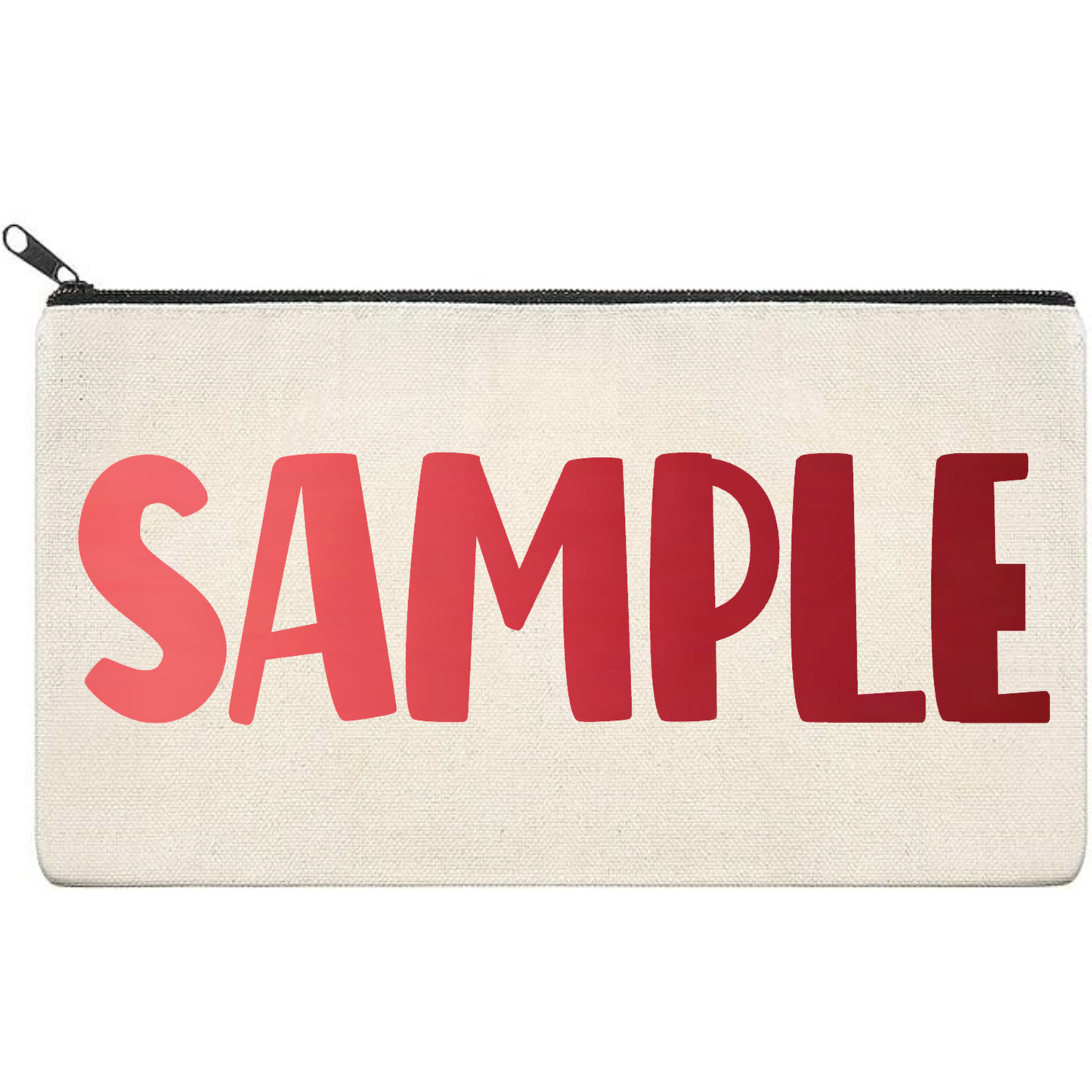 Canvas Pouch with Chrome Writing