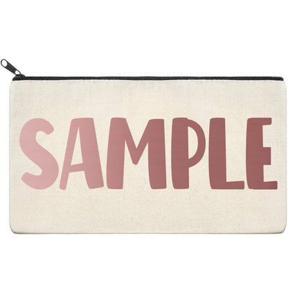 Canvas Pouch with Chrome Writing