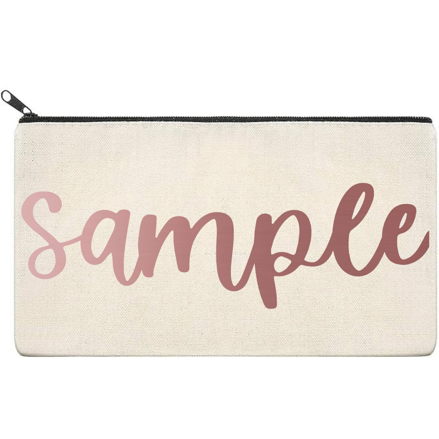 Canvas Pouch with Chrome Writing