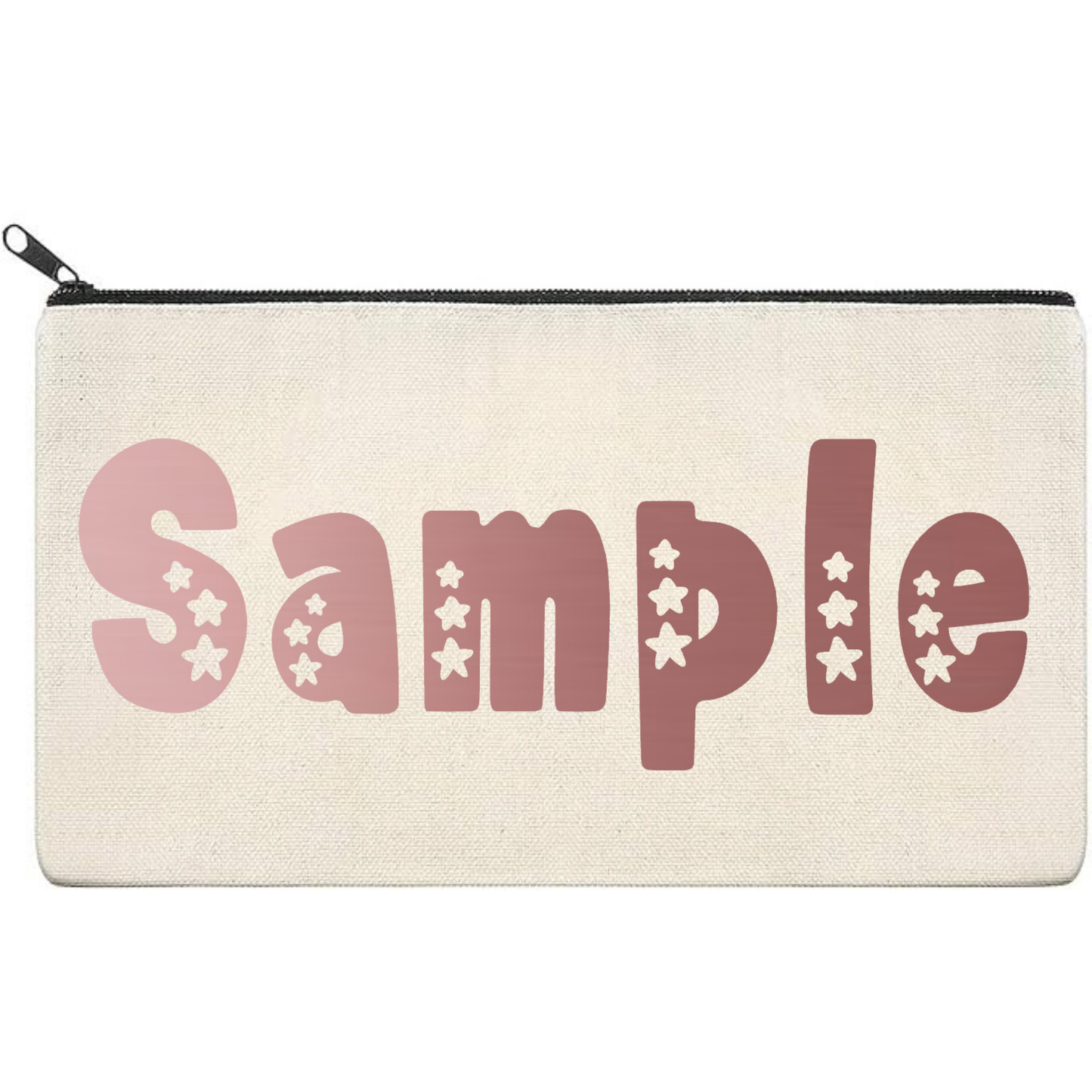 Canvas Pouch with Chrome Writing