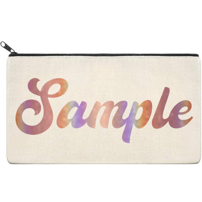 Canvas Pouch with Holographic Writing