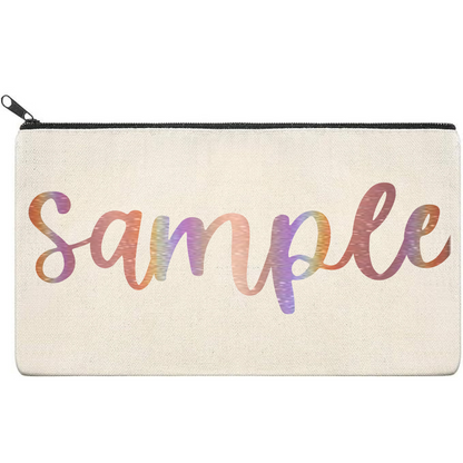 Canvas Pouch with Holographic Writing