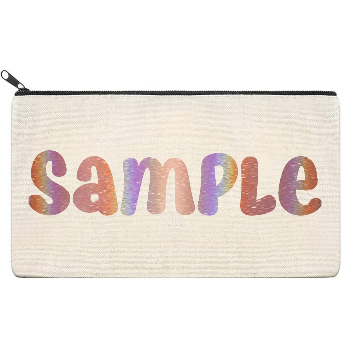 Canvas Pouch with Holographic Writing