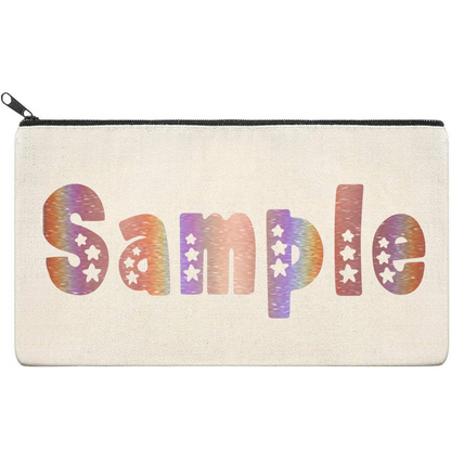 Canvas Pouch with Holographic Writing