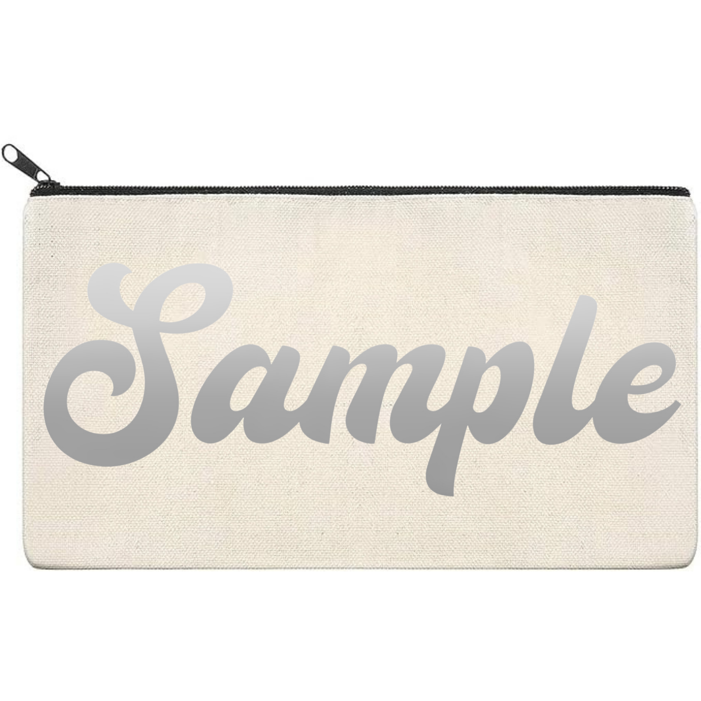 Canvas Pouch with Chrome Writing