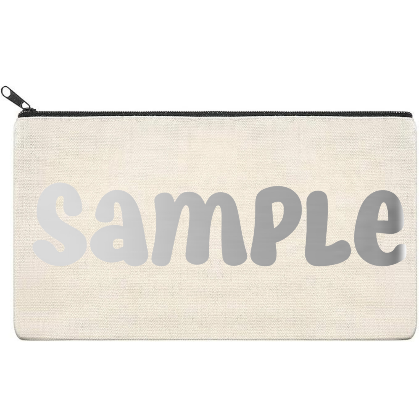 Canvas Pouch with Chrome Writing