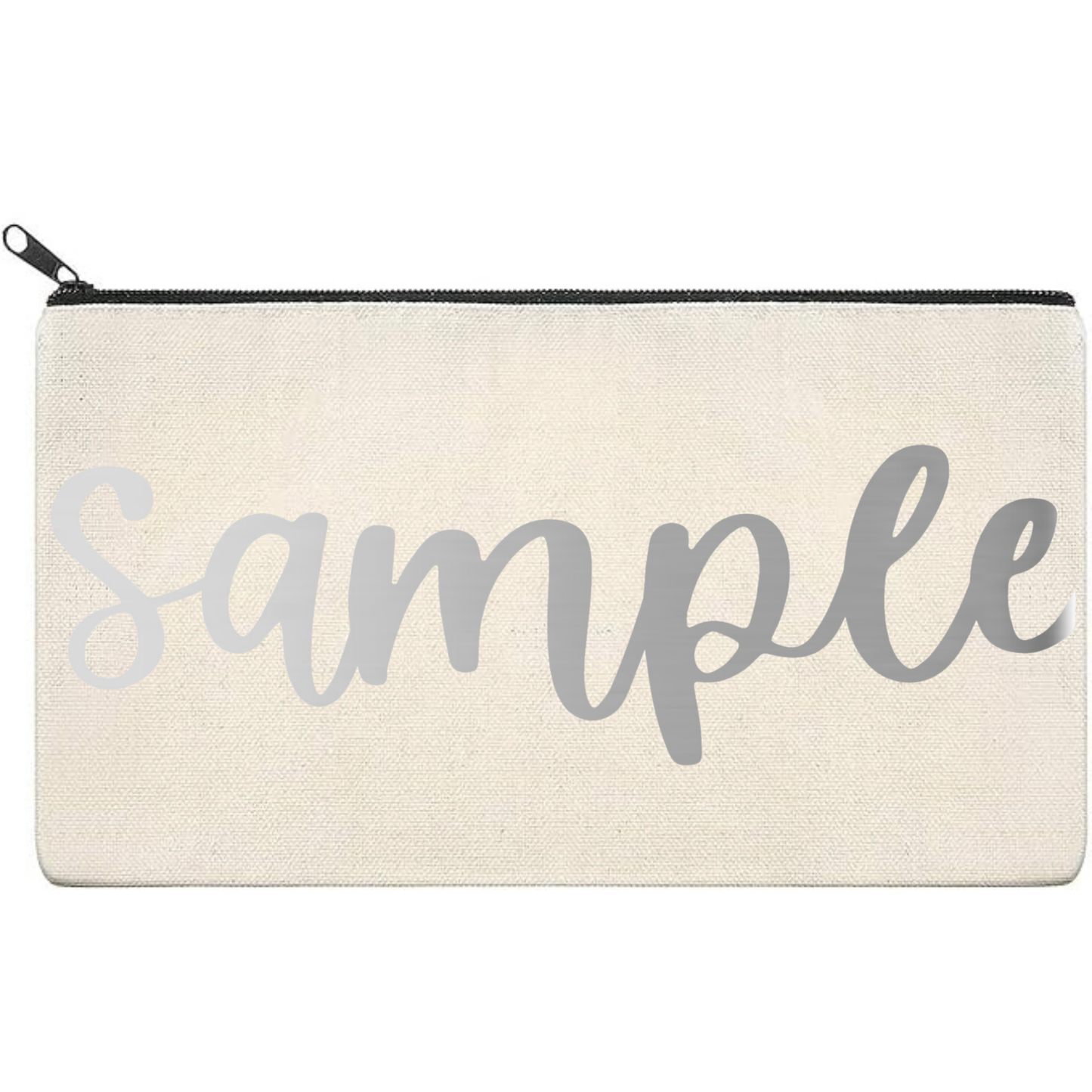 Canvas Pouch with Chrome Writing