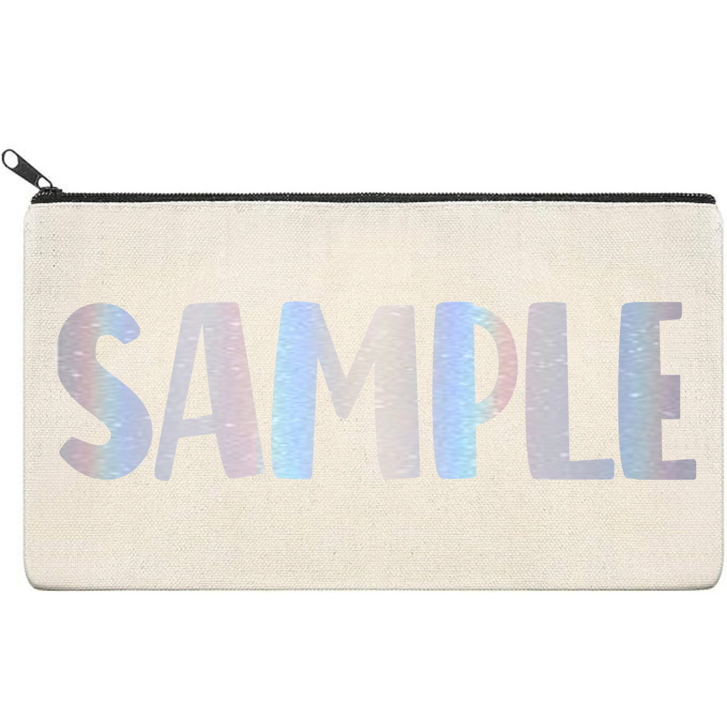 Canvas Pouch with Holographic Writing