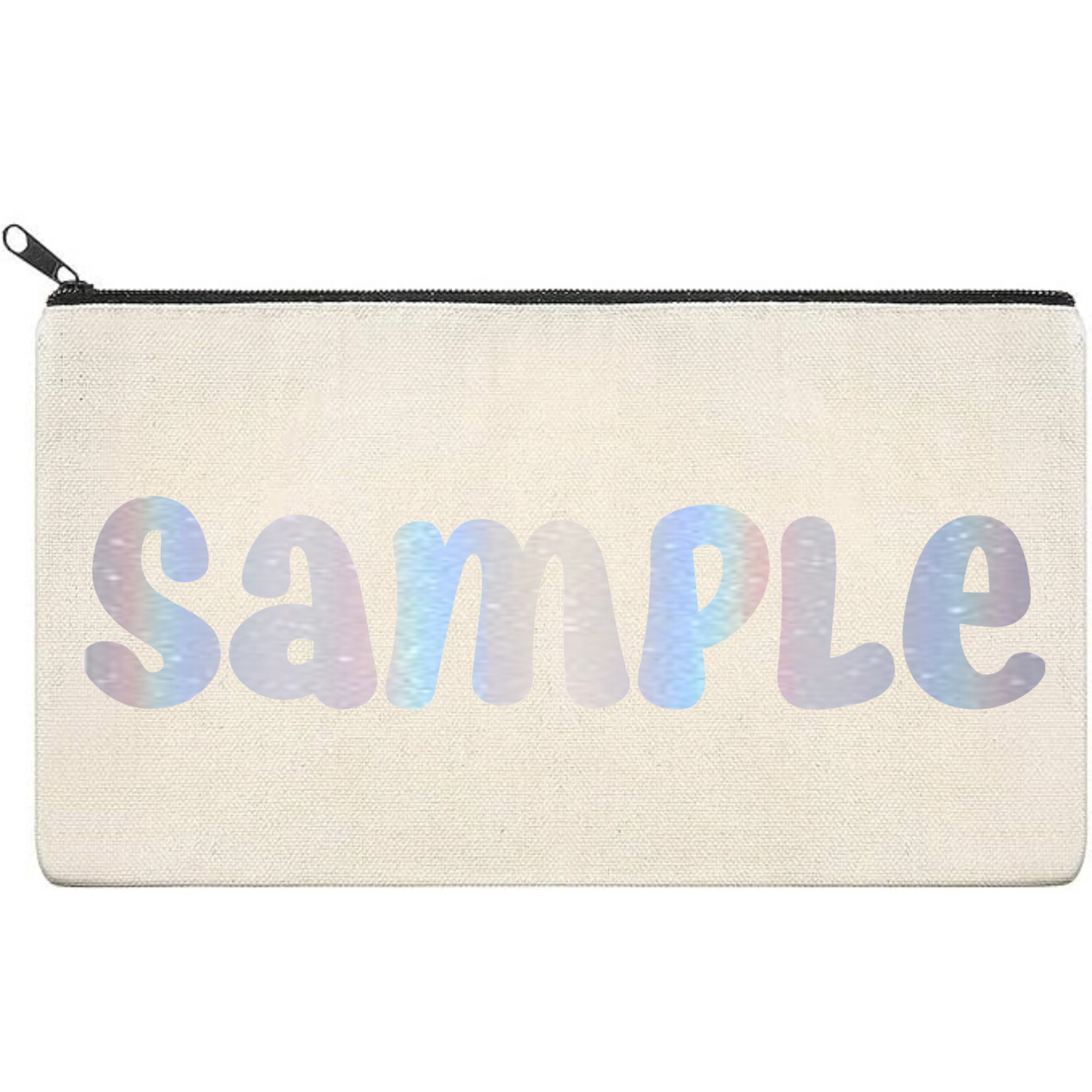 Canvas Pouch with Holographic Writing