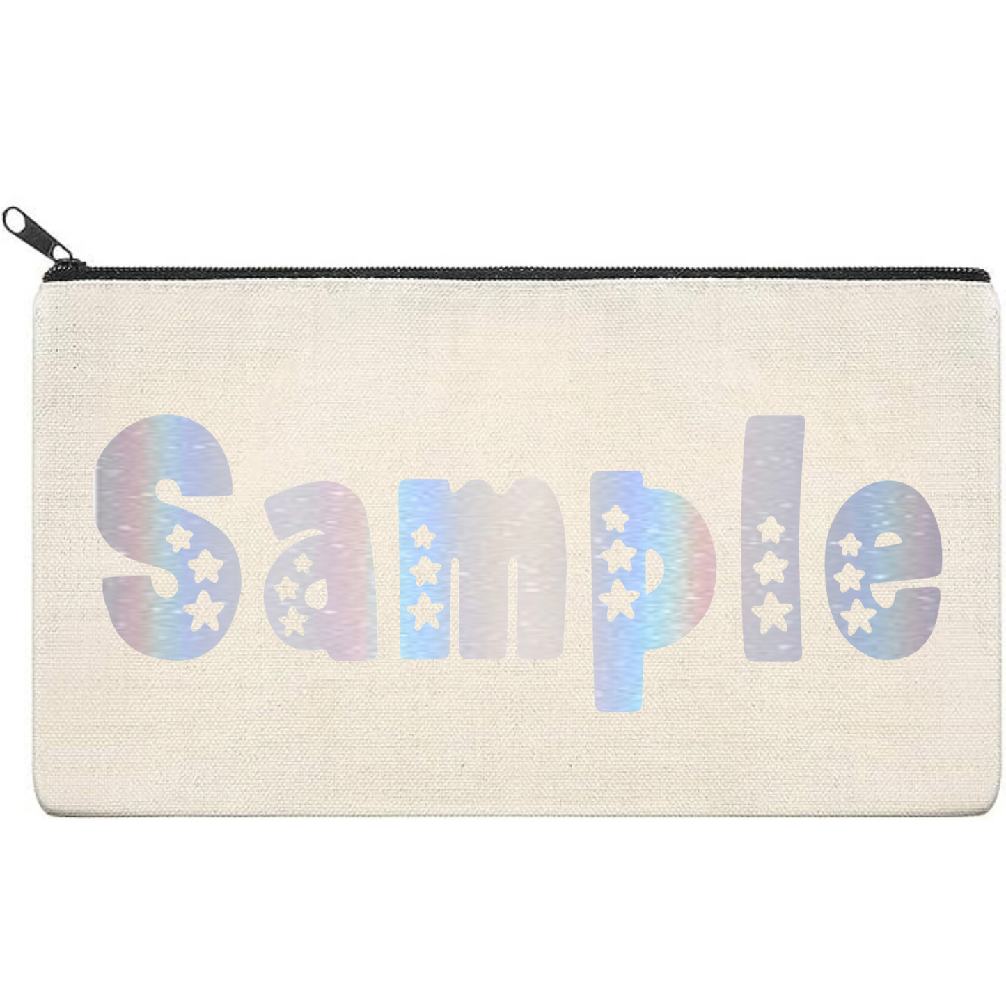 Canvas Pouch with Holographic Writing