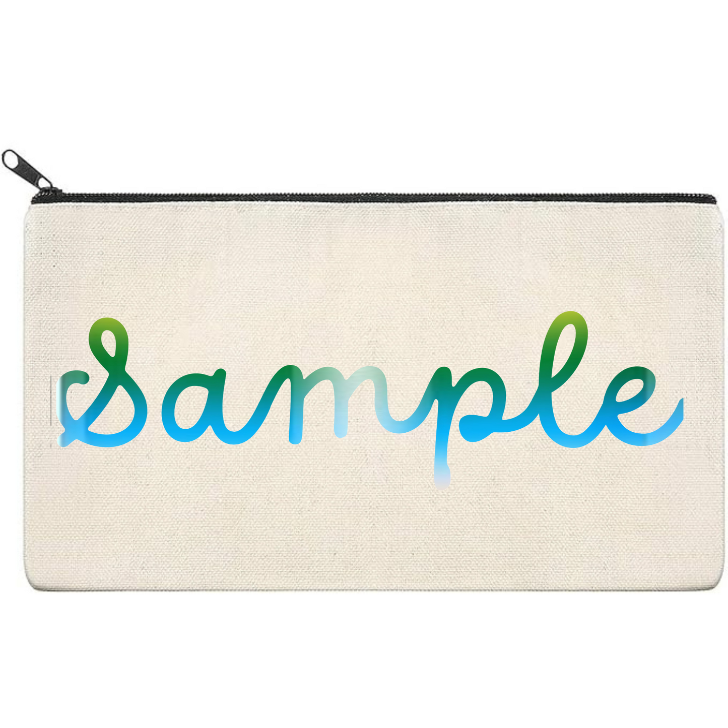 Canvas Pouch with Patterned Writing