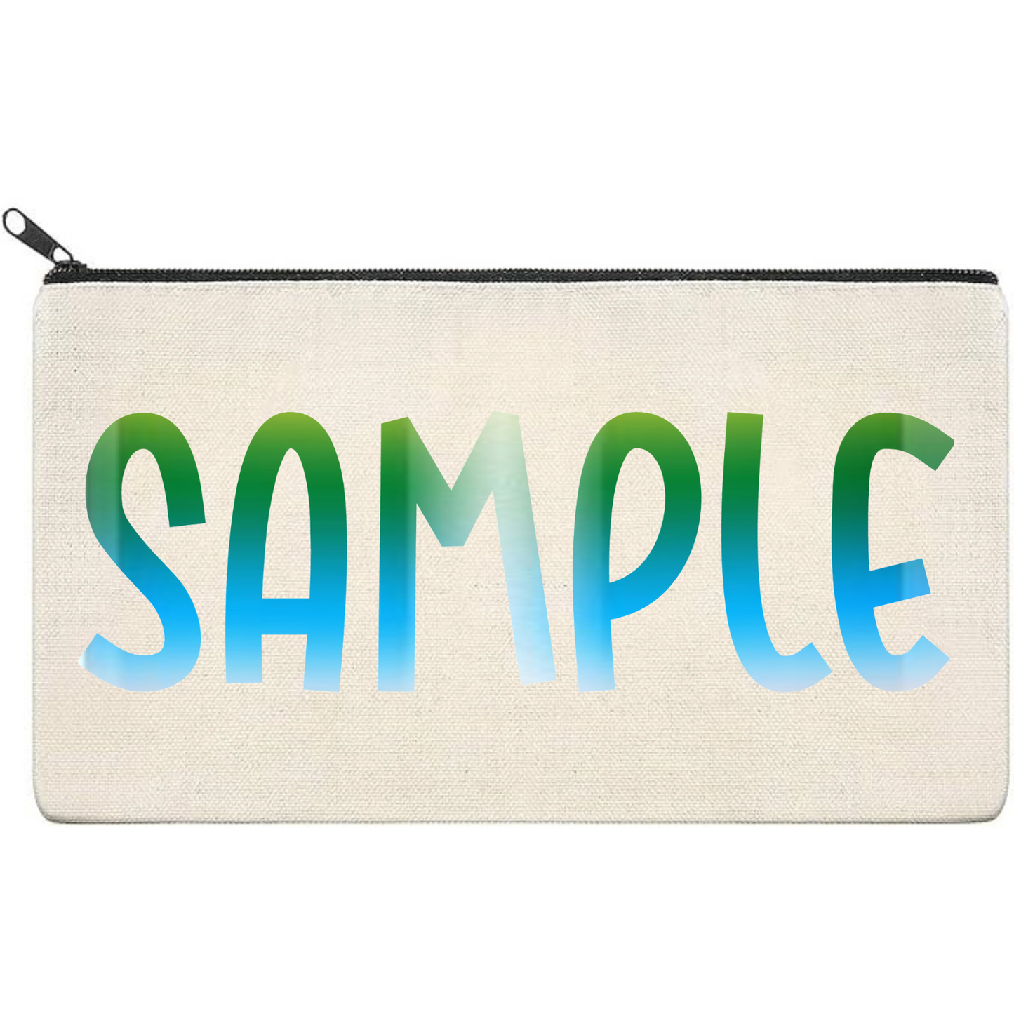 Canvas Pouch with Patterned Writing