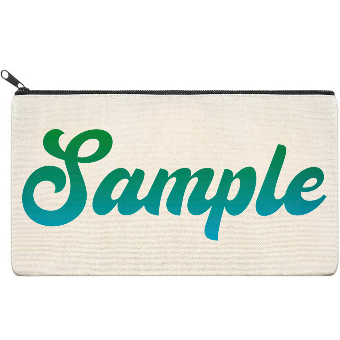 Canvas Pouch with Patterned Writing