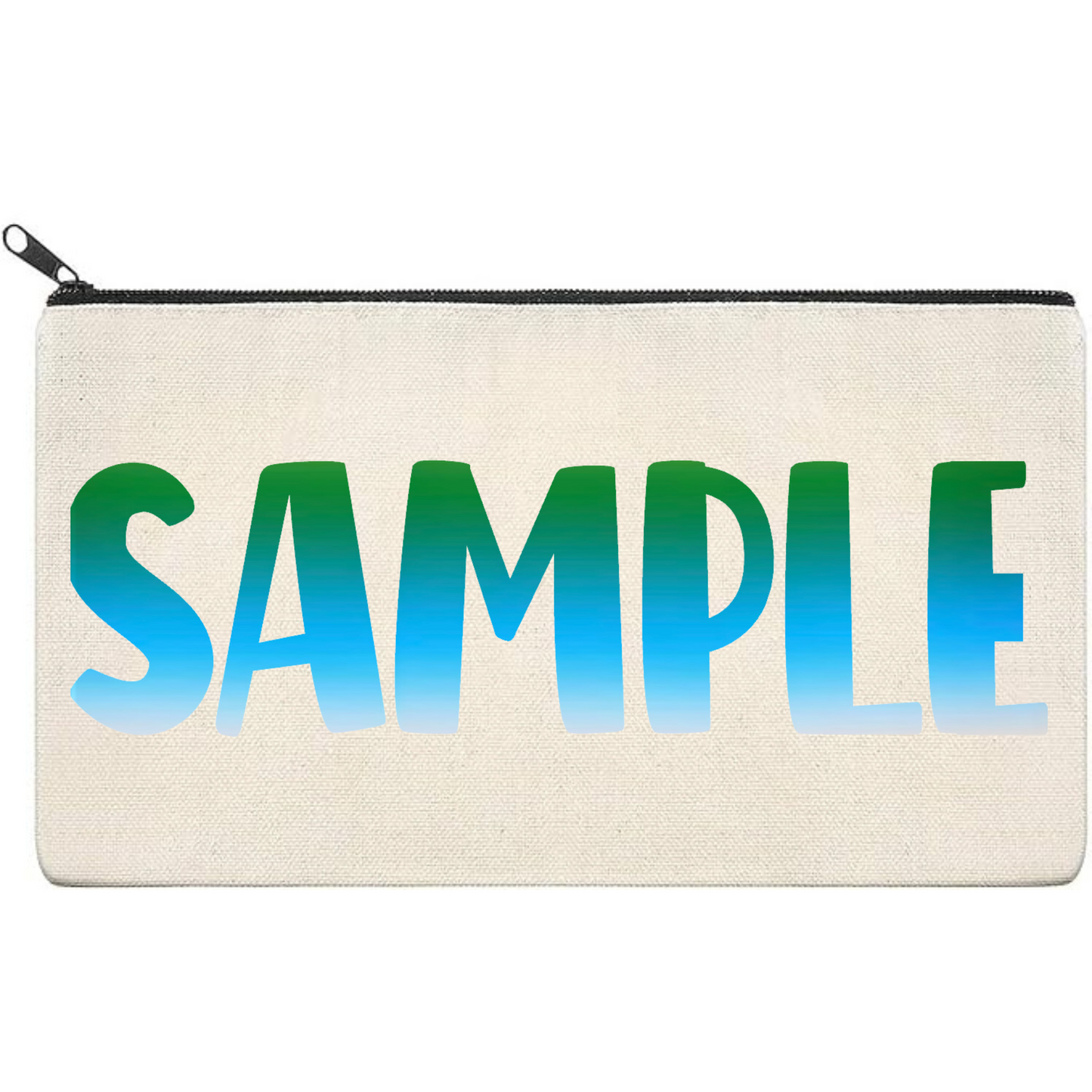 Canvas Pouch with Patterned Writing