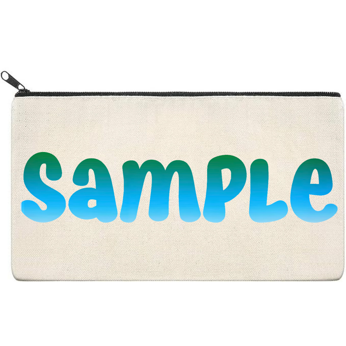 Canvas Pouch with Patterned Writing