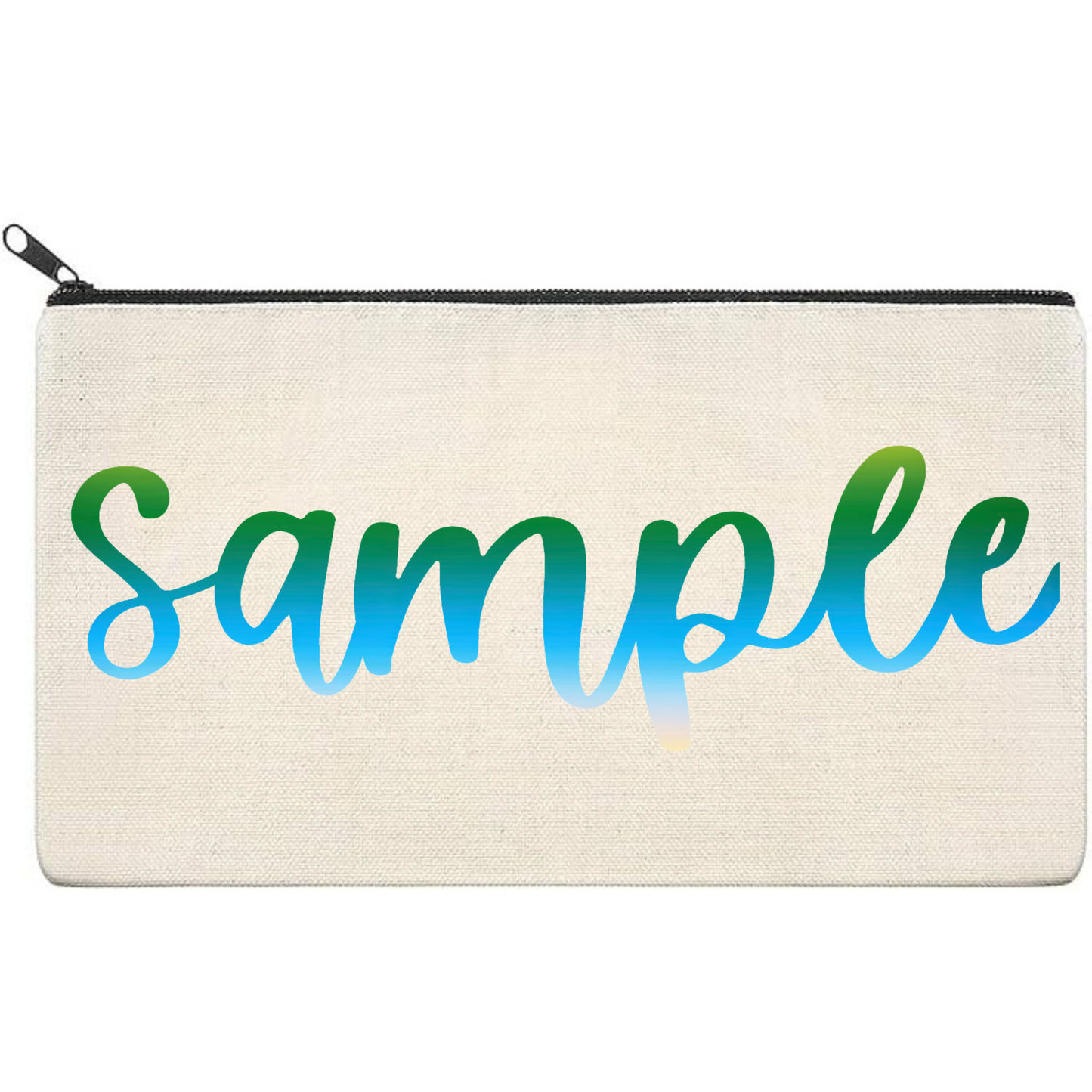 Canvas Pouch with Patterned Writing